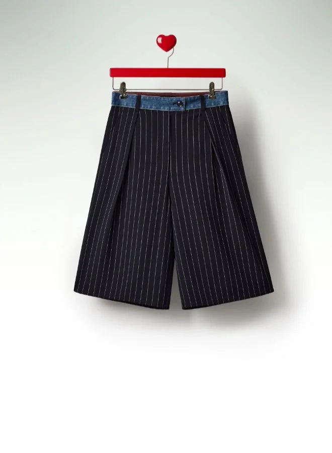 DESIGUAL Black Tailored Bermuda Combined for Women | Best Price UAE